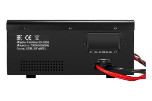 ИБП ExeGate инвертор синус для котла настенный FineSine SX-7000 LCD AVR 2SH T 7000VA/5000W чистая синусоида цветной LCD-дисплей AVR 2 Schuko клеммы линейно-интерактивный внешняя батарея 48В до 200Ач настенный Black 296005