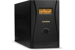 Источник бесперебойного питания ExeGate SpecialPro Smart LLB-3000 LCD AVR EURO RJ USB 3000VA/1800W LCD AVR 4евро RJ45/11 USB