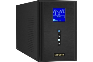 ИБП ExeGate инвертор, синус, для котла SineTower SZ-2000.LCD.AVR.3SH.1C13.USB 2000VA 1600W, чистая синусоида, LCD дисплей, AVR, 3*Schuko+1*C13, USB, линейно-инте 295989