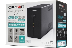 Источник бесперебойного питания CROWN CMU-SP2000EURO USB CM000003130
